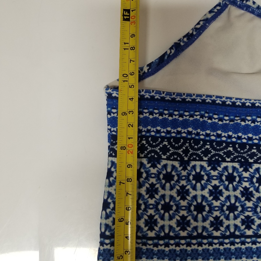 Tommy Bahama Big Girl's Blue Stripe Print Tassel Tankini Top Sz 14 - Picture 8 of 9